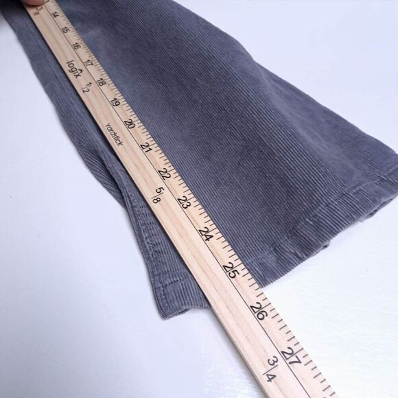 Lands End Corduroy Pants Womens Petite 14 14P Gray Mid-Rise Straight Leg Cords - Picture 10 of 10